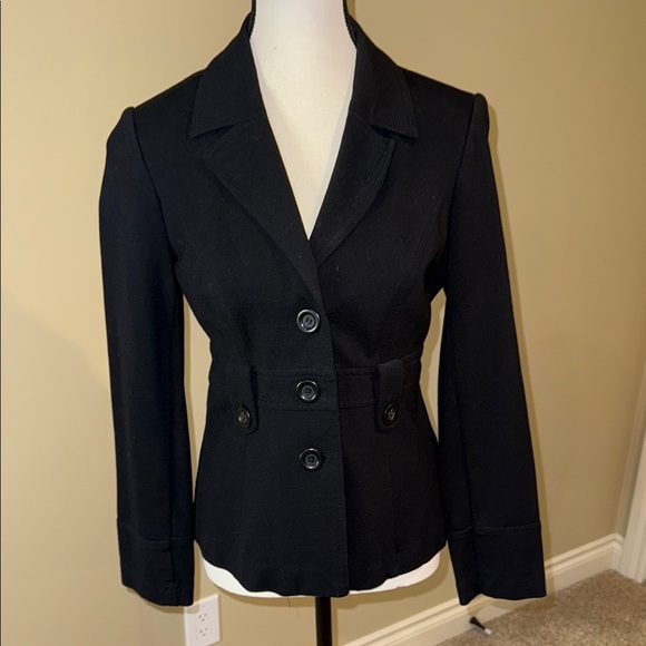 Reitmans Elegant Black Pea Coat Women’s Size 7 - Picture 3 of 14
